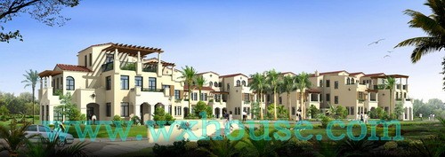 圣芭芭拉效果图 TOWN HOUSE透视      