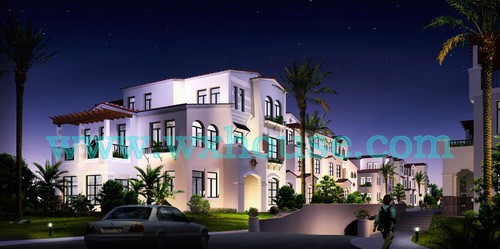 圣芭芭拉效果图 TOWN HOUSE透视      