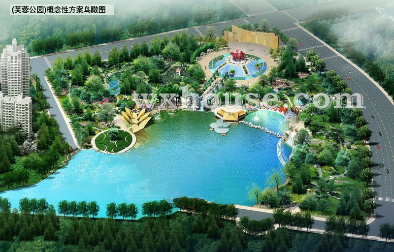 芙蓉广场鸟瞰图      