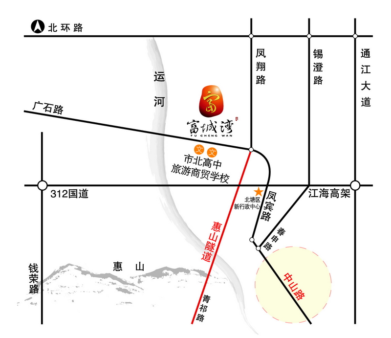 富城湾区位图      