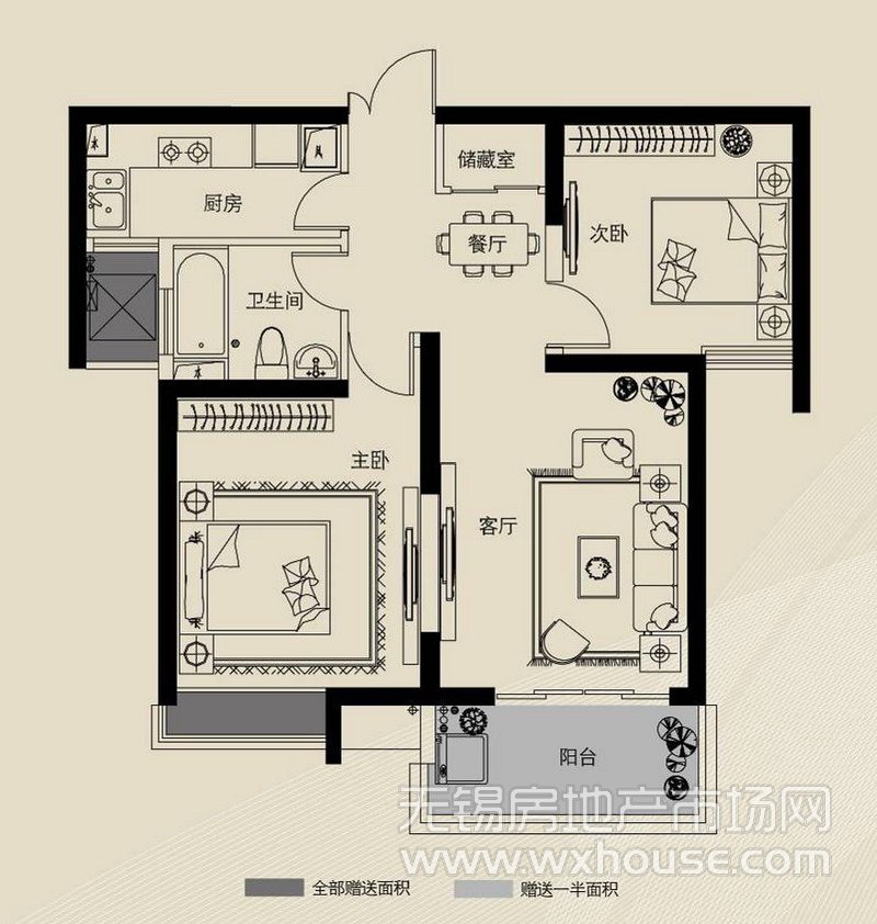 蓝庭国际5-B户型