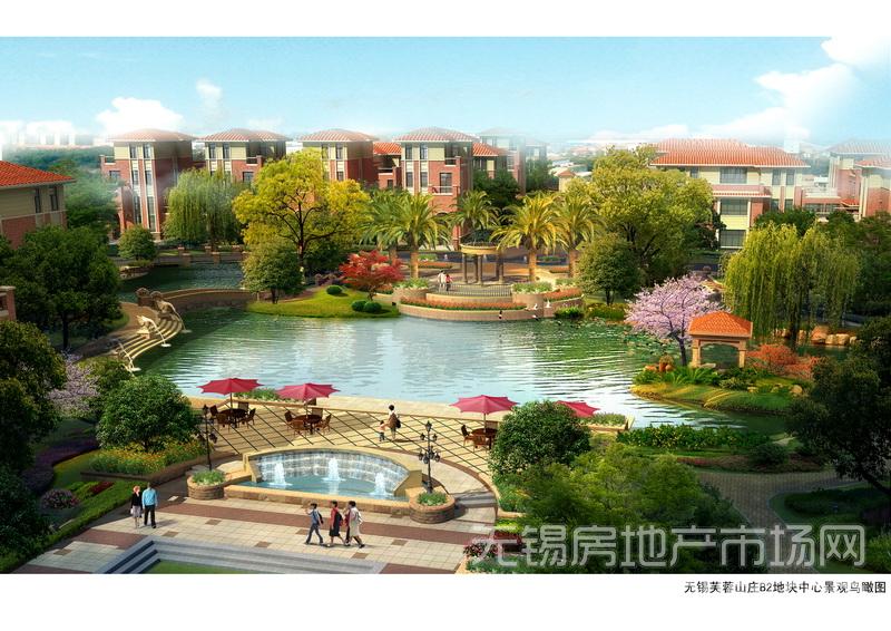中心景观效果图      