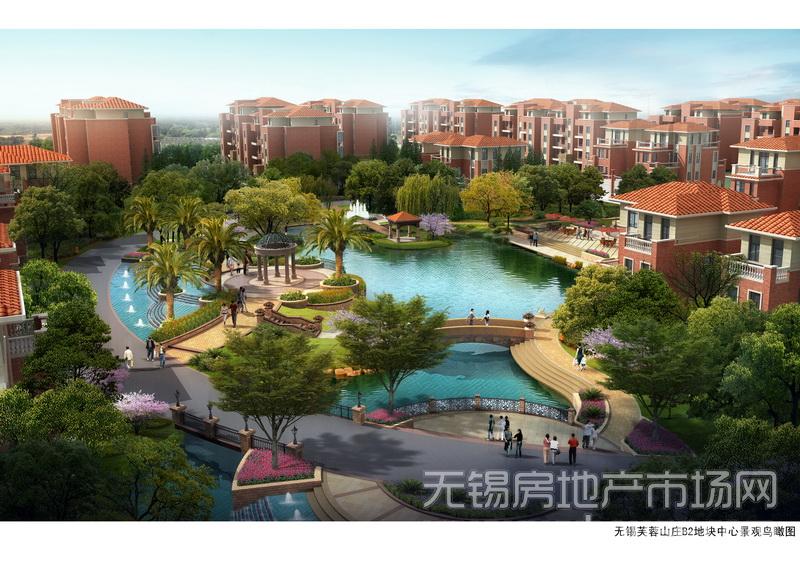 中心景观效果图      