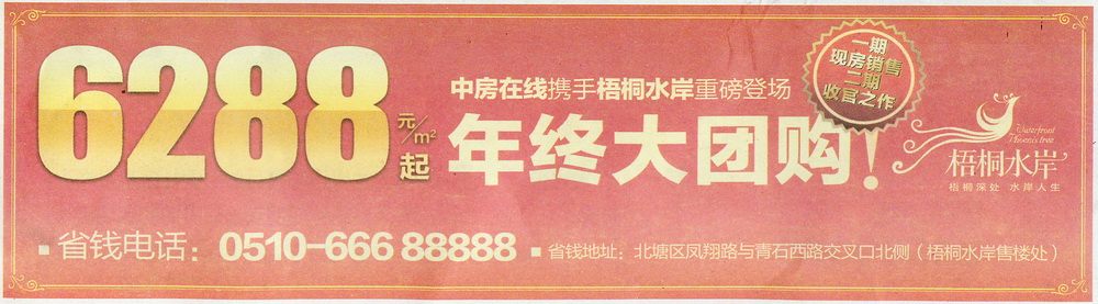 报纸广告 2012-12-26 扬子经济时报 C3   