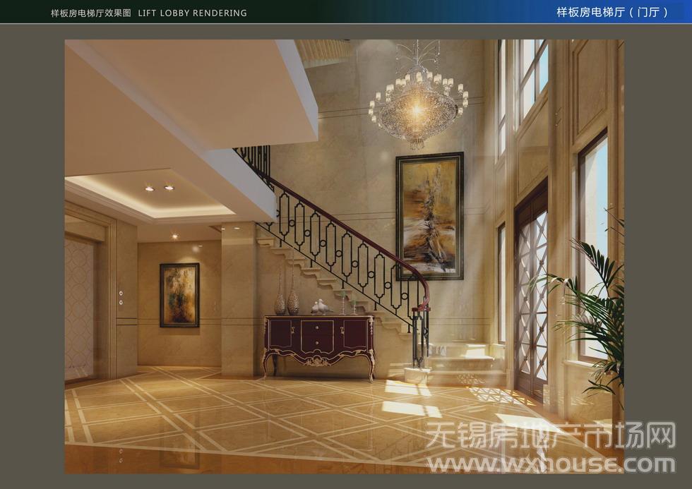 样板房电梯厅及门厅效果图      