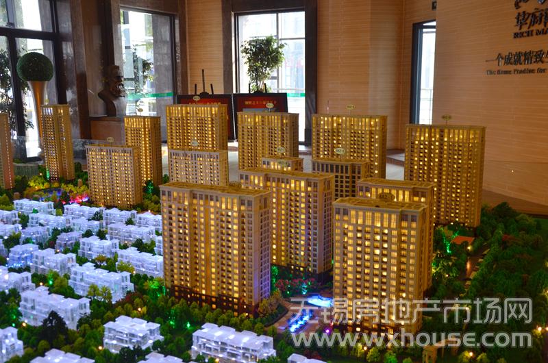 华府庄园·白金府邸：A、B区项目沙盘      