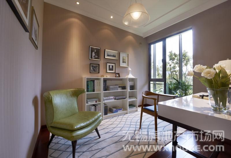 富力十号95㎡样板间——书房