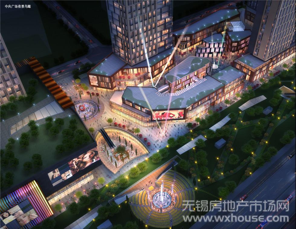 中央广场夜景鸟瞰      