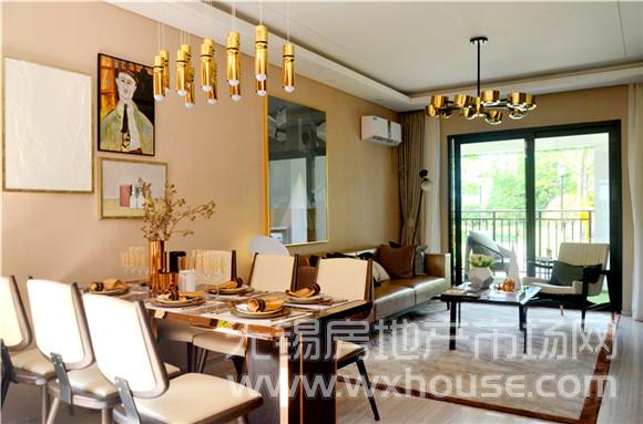 130㎡样板间餐厅、客厅      