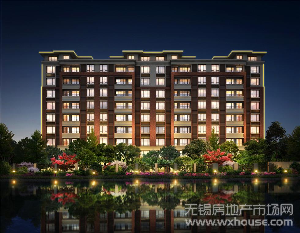 二期单体洋房夜景效果图      