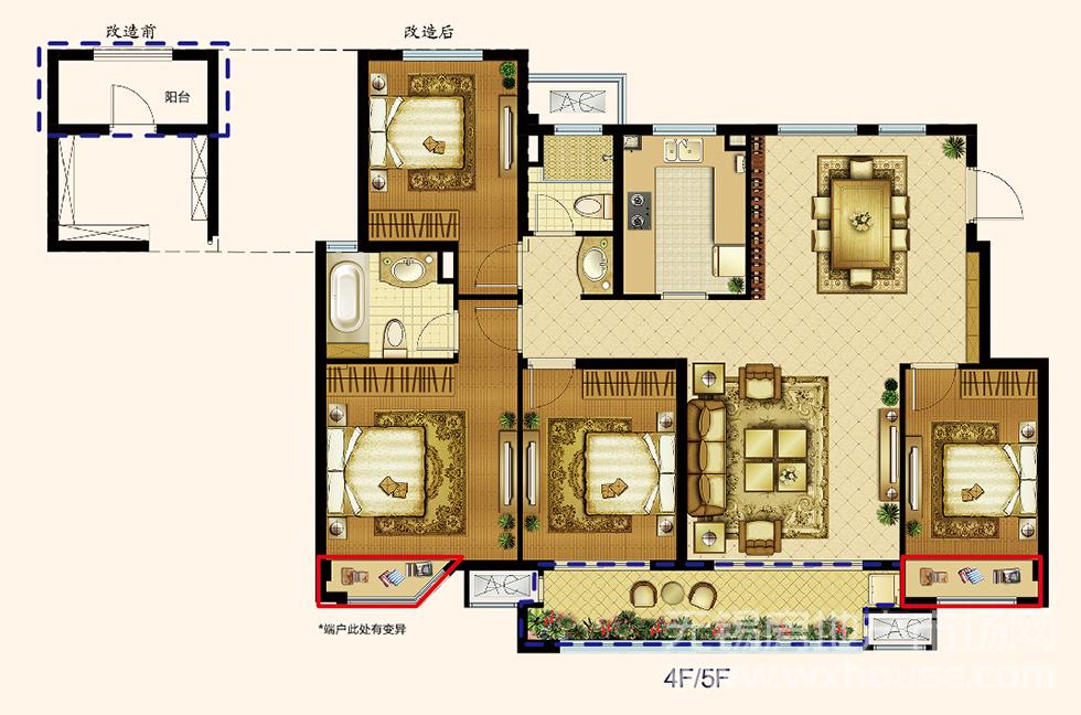 全明星阔景平层户型