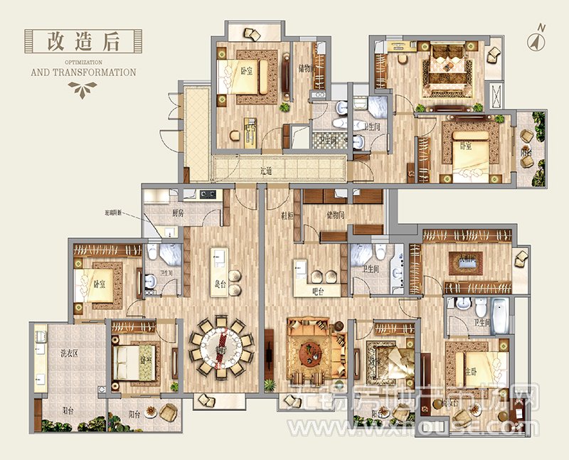 四世同堂户型