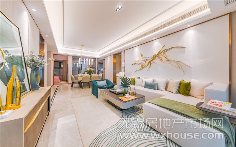 137㎡户型样板间客厅