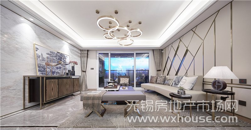 168㎡户型样板间客厅
