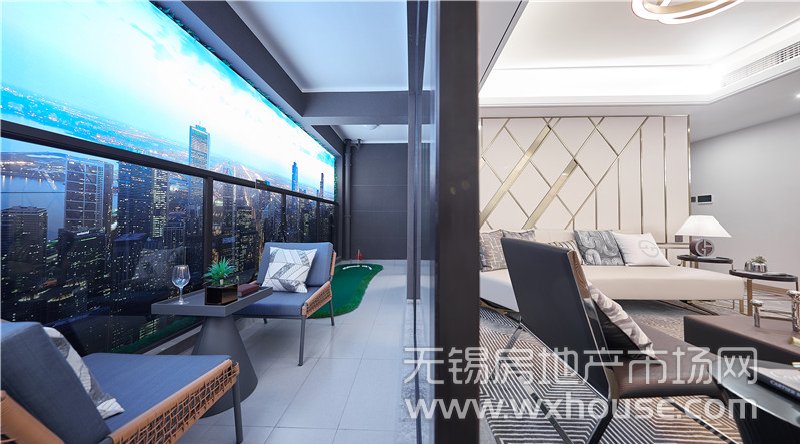 168㎡户型样板间阳台