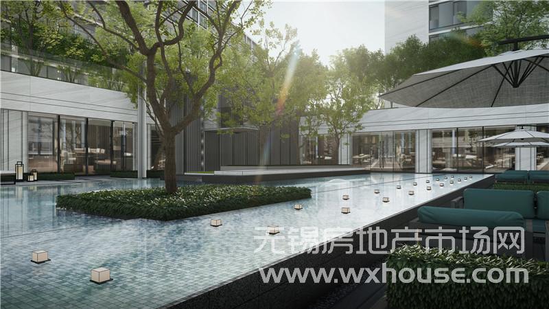 下沉式庭院会所效果图