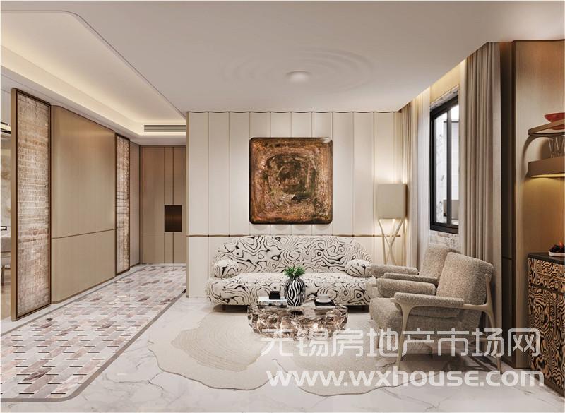 77+77两套打通样板间效果图